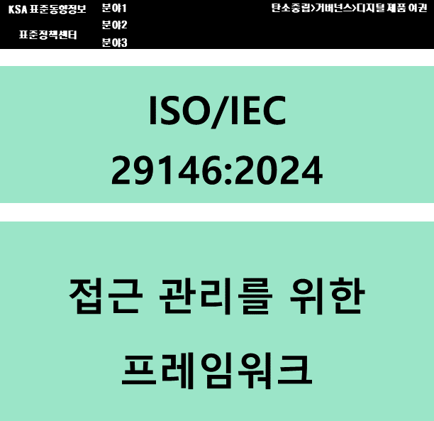 (DPP 주요표준) ISO/IEC 29146 접근 관리를 위한 프레임워크 대표이미지