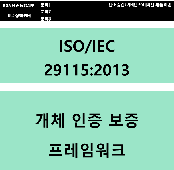 (DPP 주요표준) ISO/IEC 29115 개체 인증 보증 프레임워크 대표이미지